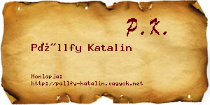 Pállfy Katalin névjegykártya