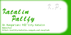 katalin pallfy business card